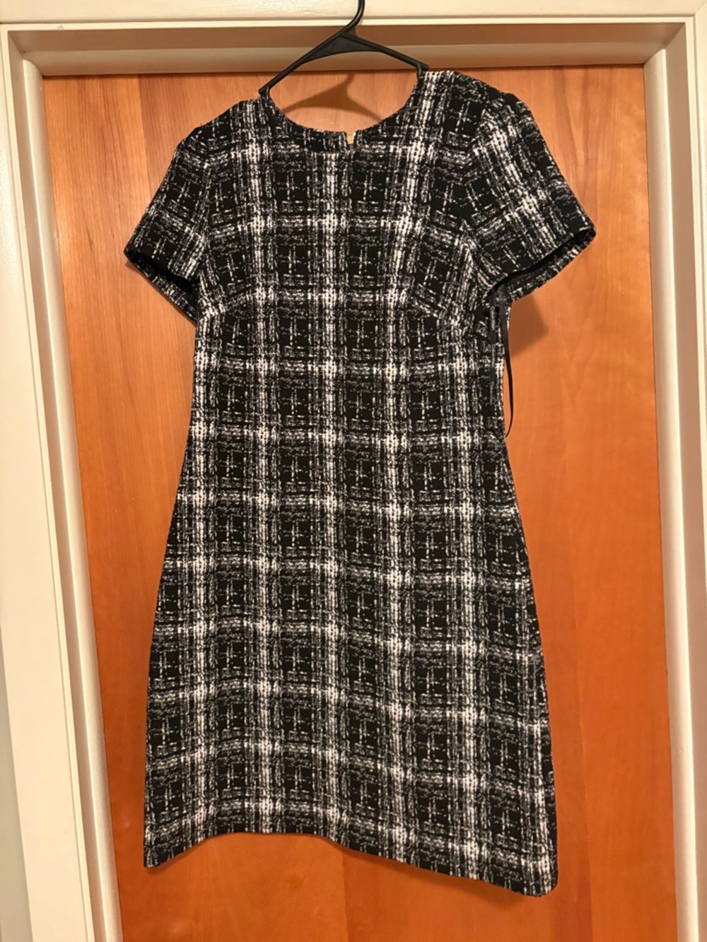 Calvin Klein Black and White Plaid Mini Dress